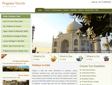 Tablet Screenshot of pragematravels.com